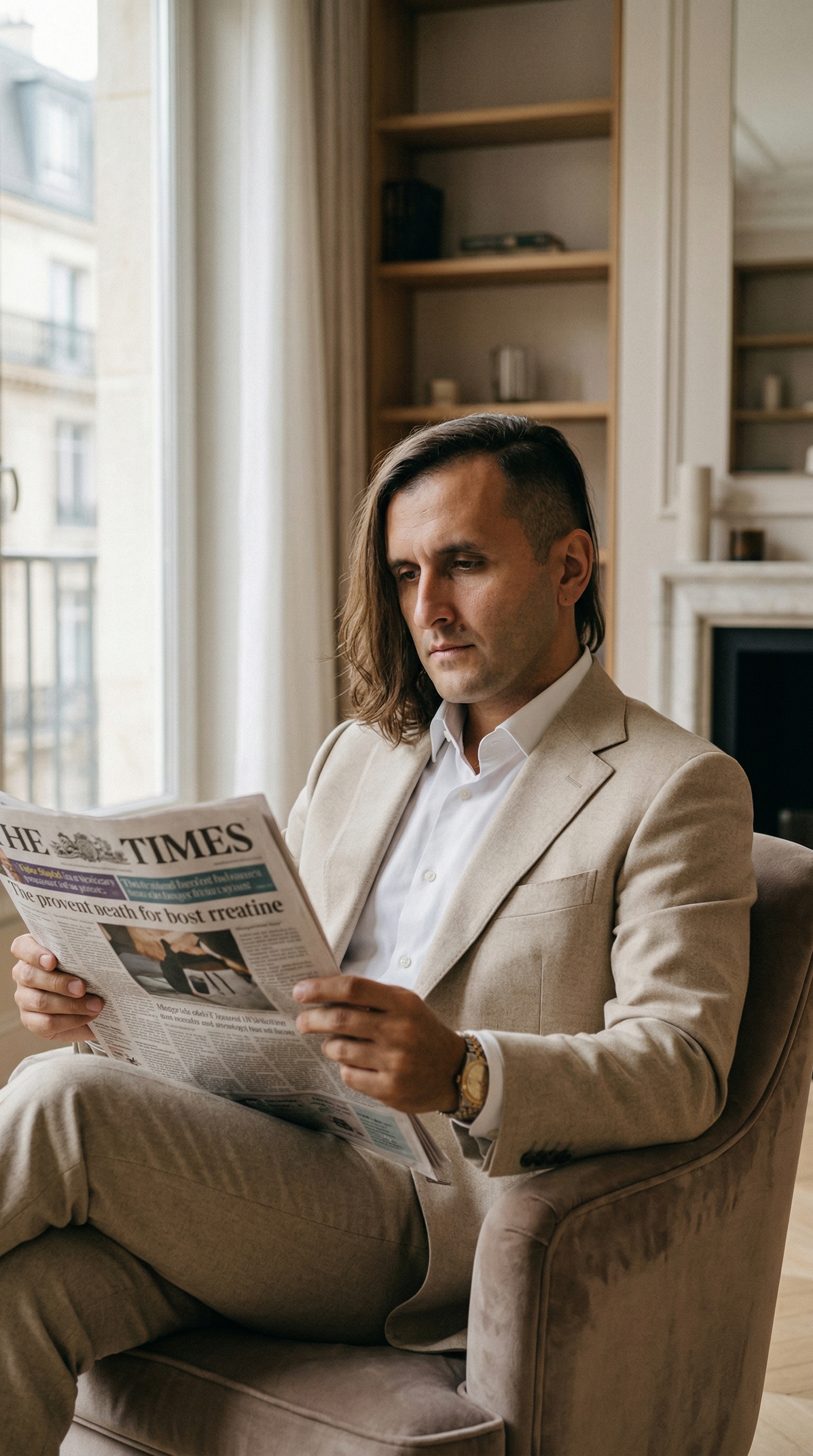 man-reads-newspaper